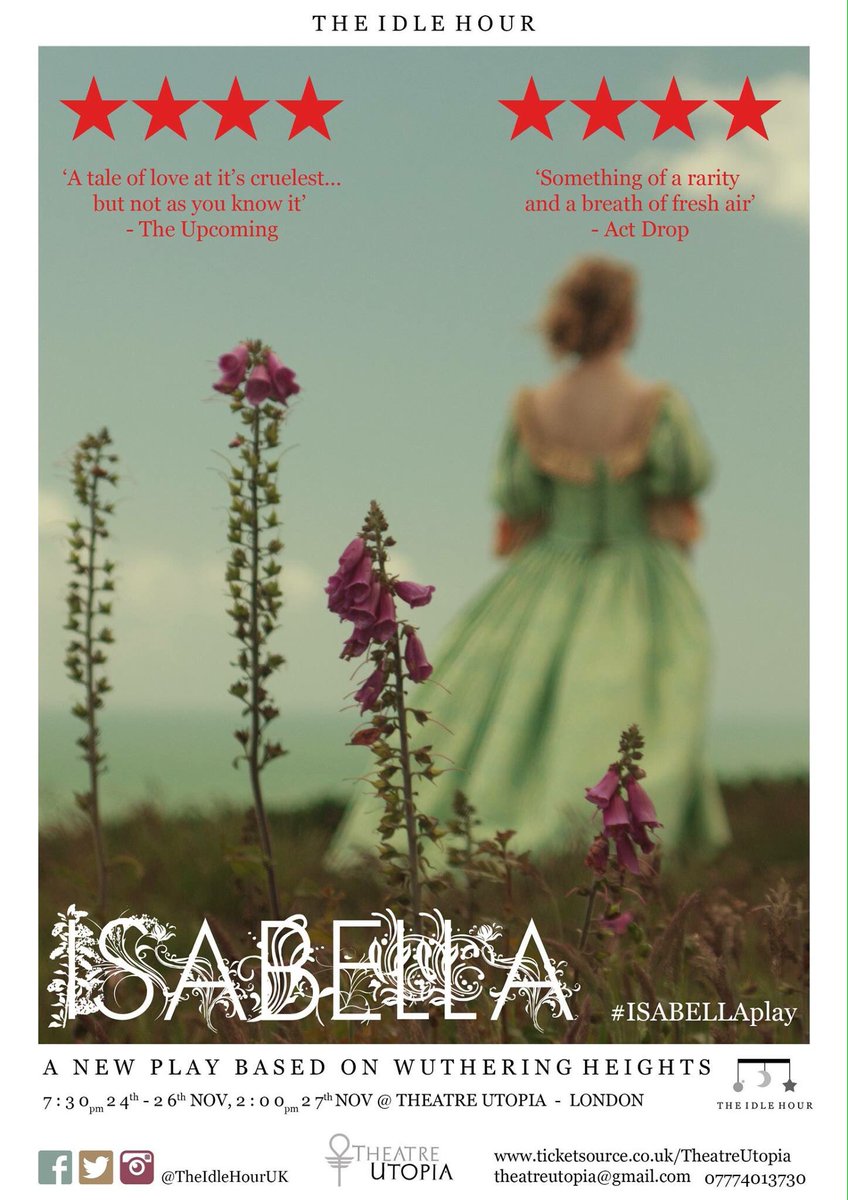 What a fantastic final show! If you missed out this time you can catch us in the new year. #ISABELLAplay #londontheatre #wutheringheights