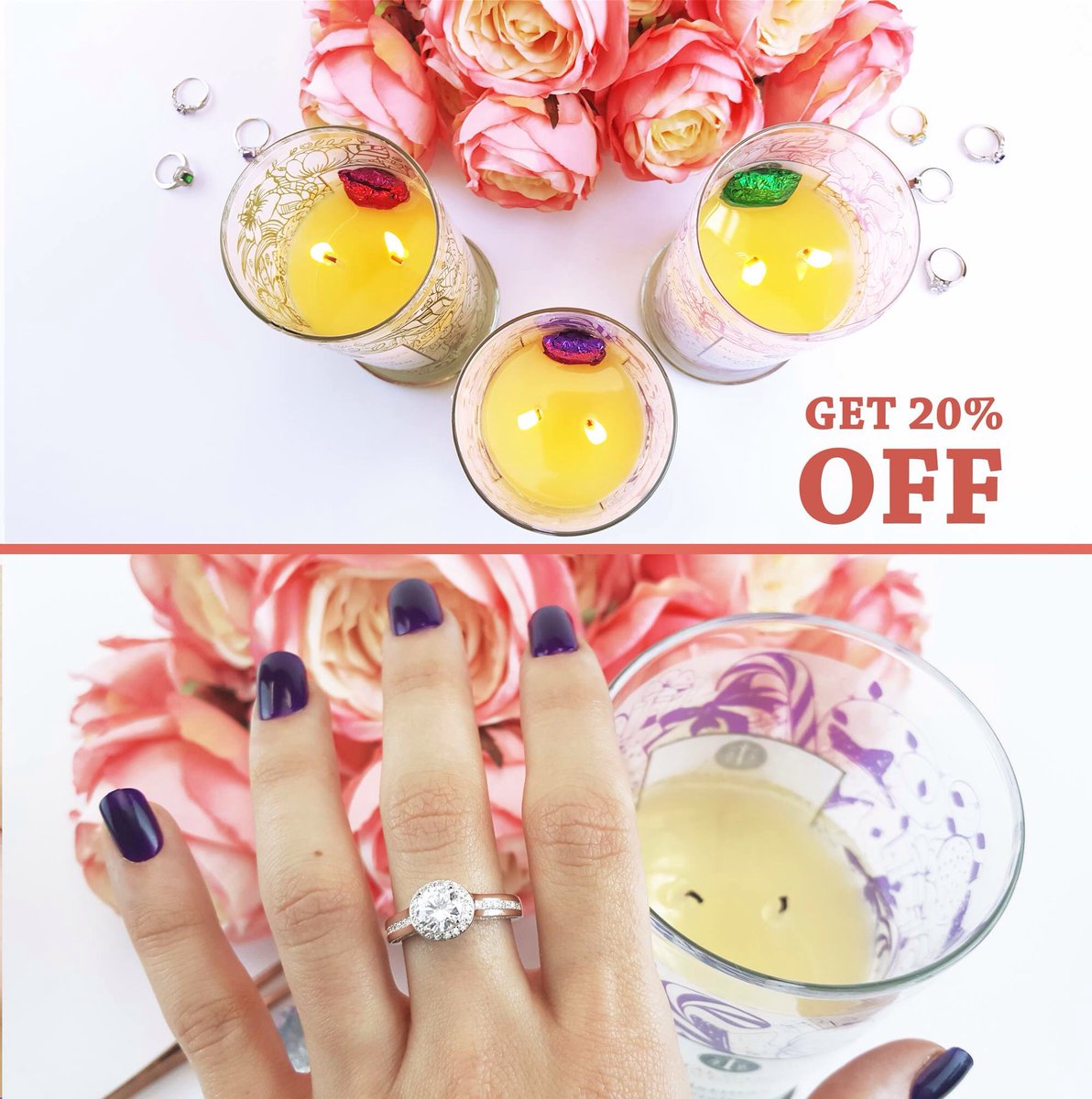 Sashulienka's tweet photo. 20% OFF Ends tonight @ 23:59pm*Use code BLACK Reveal a hidden JEWEL inside every Candle https://t.co/j70Zdlg0MU https://t.co/hvQkbc1Zbc