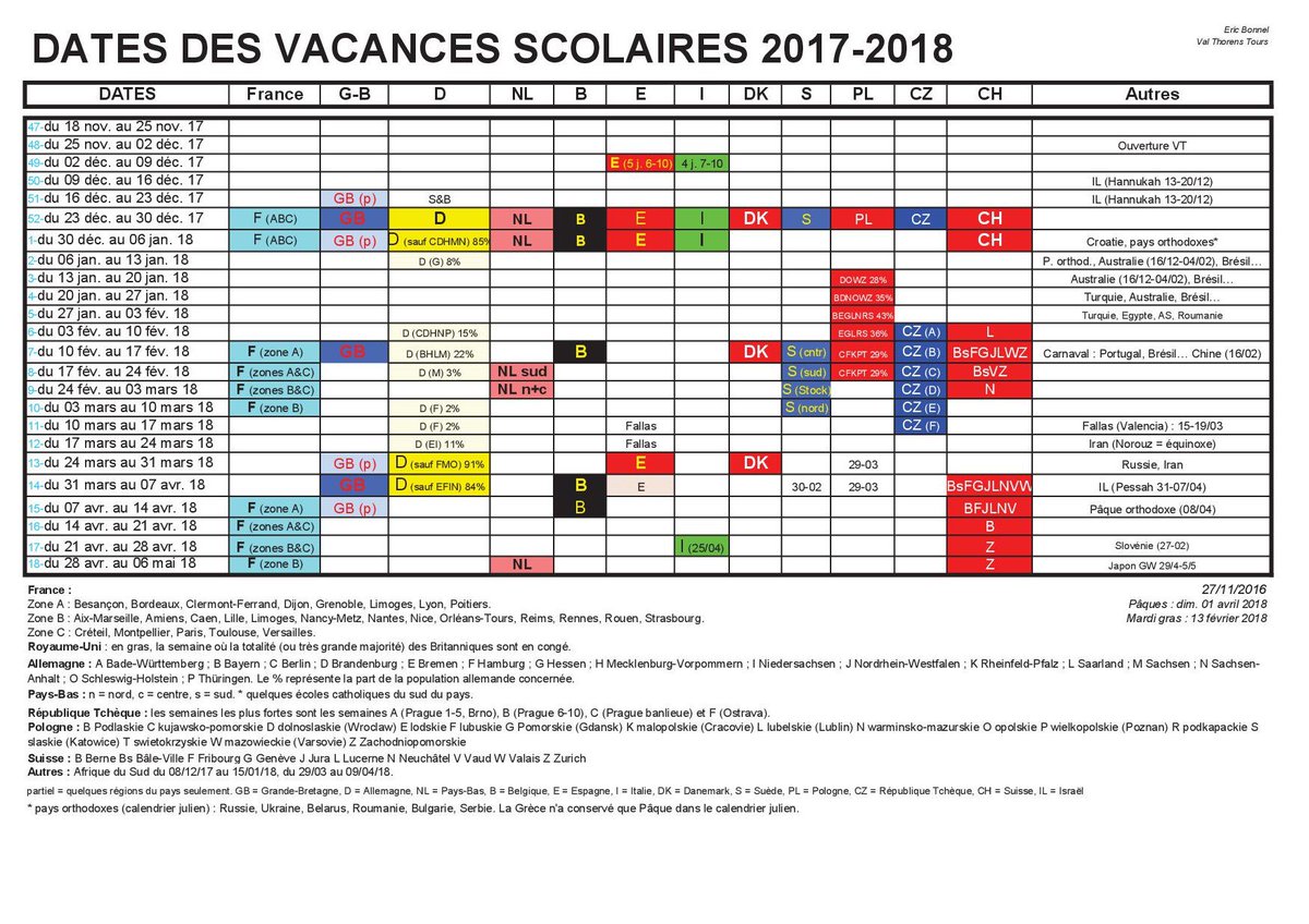 Le calendrier nouveau est arrivé !