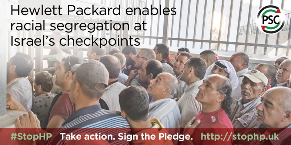 PSCupdates's tweet photo. Hewlett Packard enables racial segregation at Israel's checkpoints - join the campaign #StopHP https://t.co/oGu9mluKlp https://t.co/mtX6OLplrr