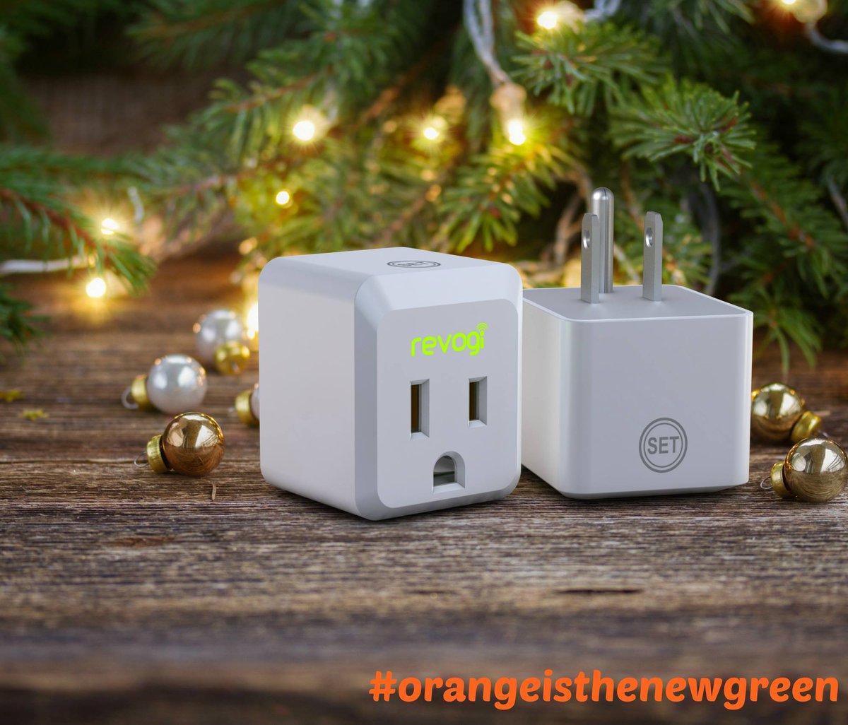 Revogi's tweet photo. Orange is the new Christmas Tree green! Give the gift that keeps on giving &amp; saves your friends &amp; family $$$ #sustainableenergy  #Smarthome https://t.co/U8cOLVUmmP