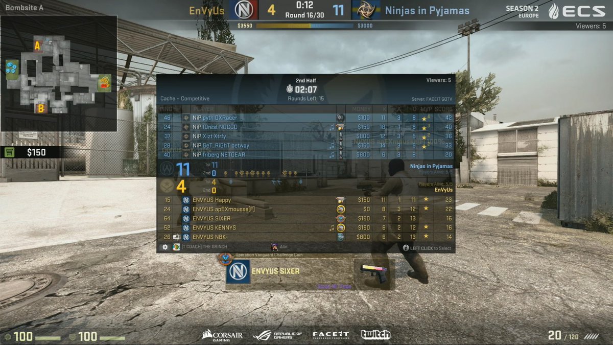 NIP's tweet image. 11-4, 2nd half coming up! 

nip.gl/streams/faceit…

#GONINJAS #ECS2