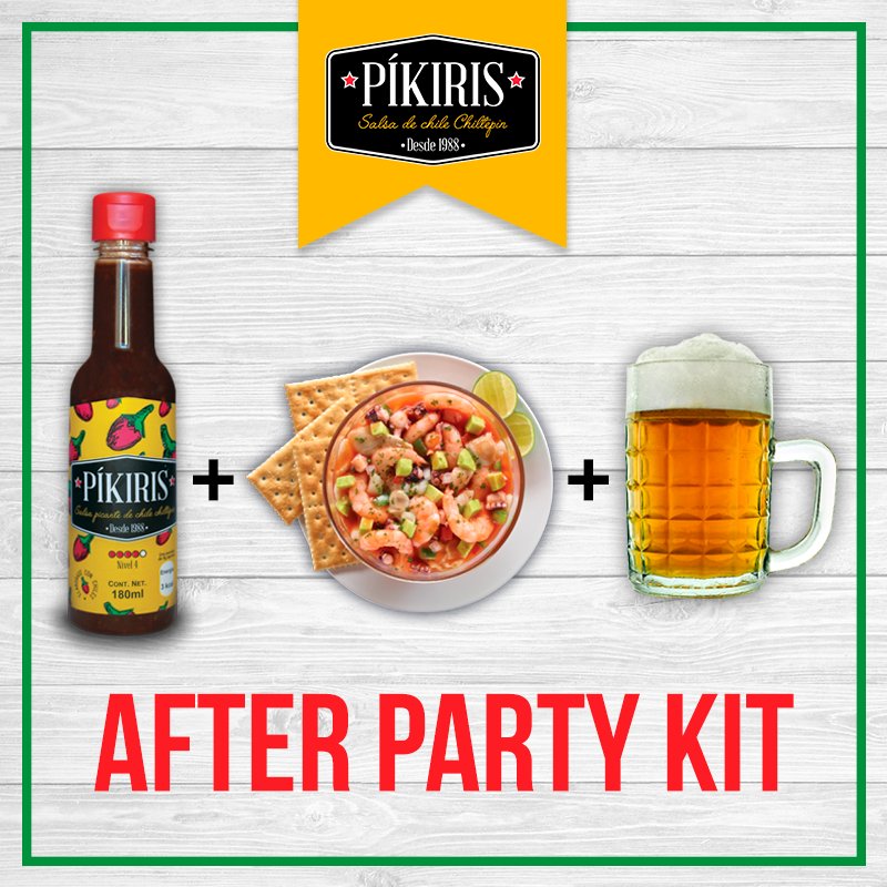 salsapikiris's tweet photo. Todo buen mexicano sabe cuales son los básicos del domingo. ¡Que no falte tu Salsa Píkiris! #Sunday #Party #Deli #Foodie #Snack #Antojo https://t.co/Ib0HhisR9H