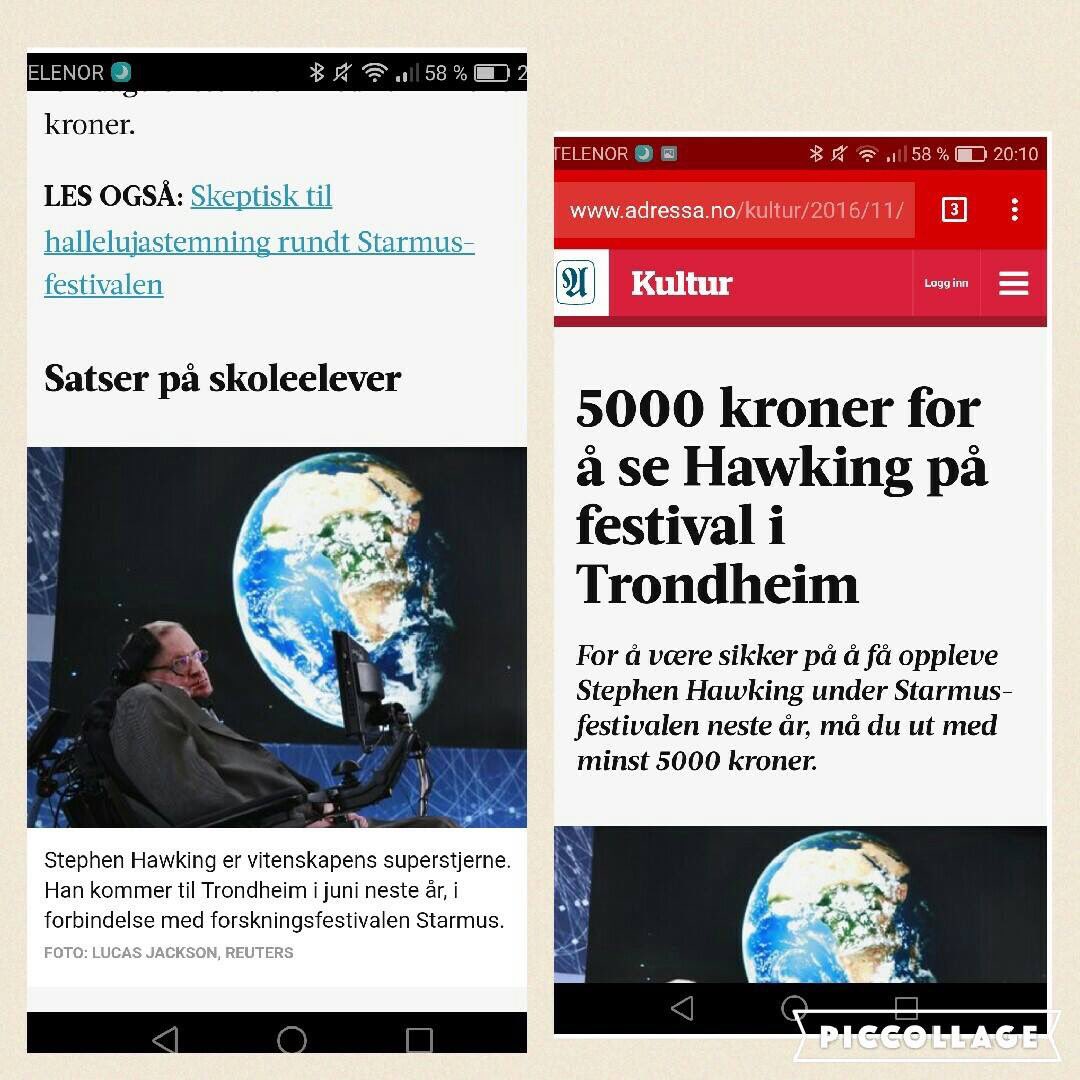 TrondheimTech's tweet photo. - Mamma, kan æ låne 5000 krona til astrofysikkfestival? Æ love å begynn på NTNU, æ loooove! #Starmus2016 https://t.co/FvBnaKmx0s