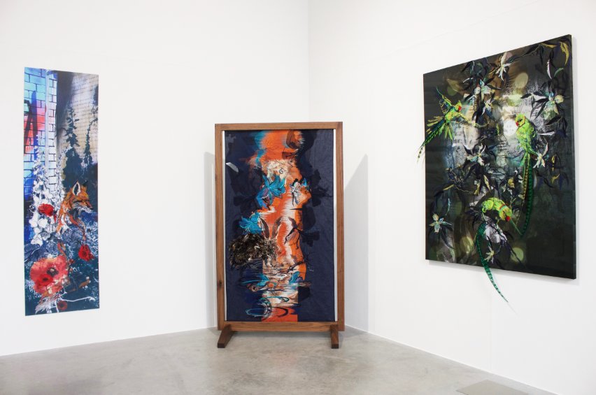 aspexportsmouth's tweet photo. The intricate mixed-media tapestries of Jackey Puzey, as part of #CraftEmergency2016. https://t.co/TaAmYBRqMe https://t.co/pq9MFagyRd