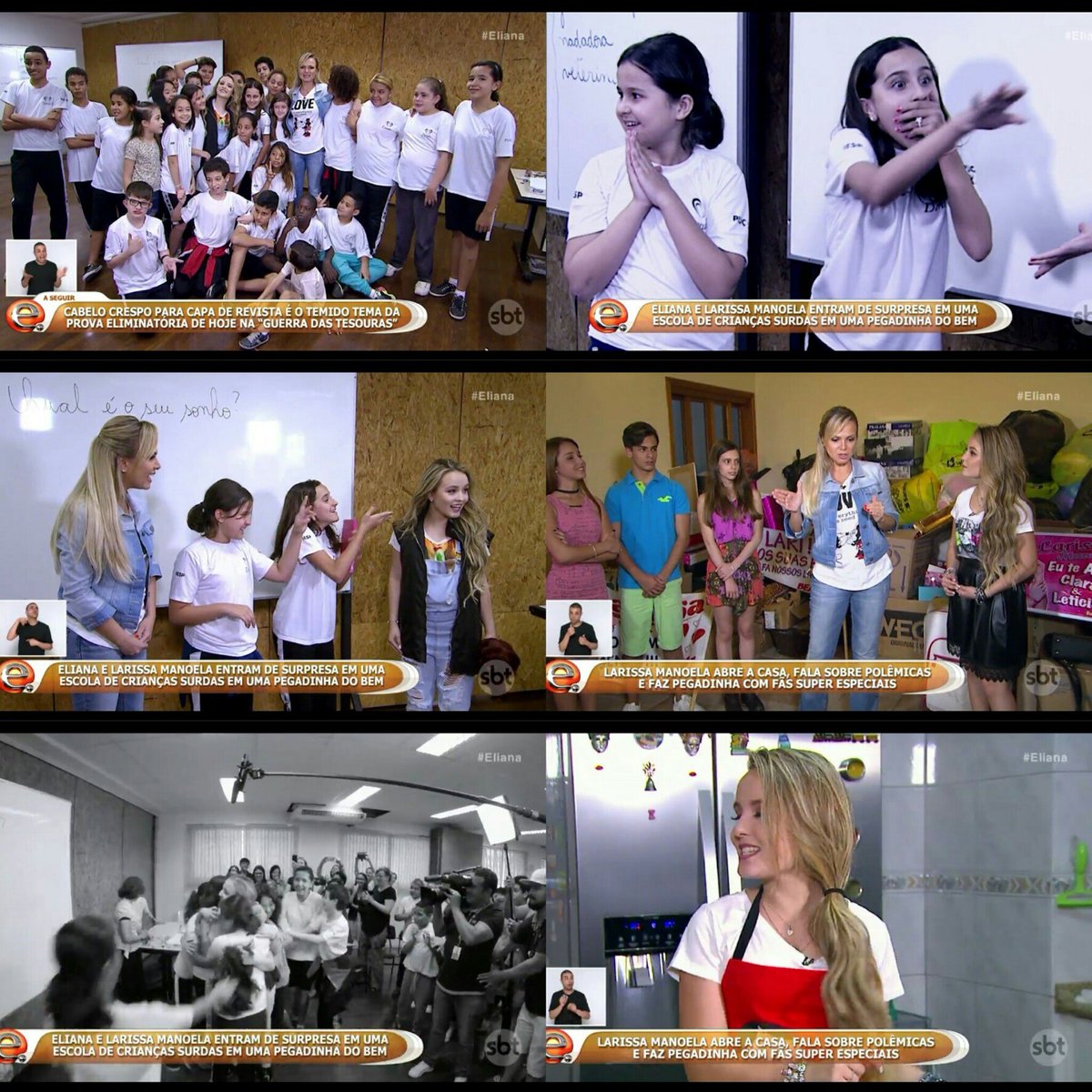 Gente a Lari é uma menina de ouro! Quase chorei vendo as meninas conhecendo a Lari..Tenho mt orgulho d lari #Eliana