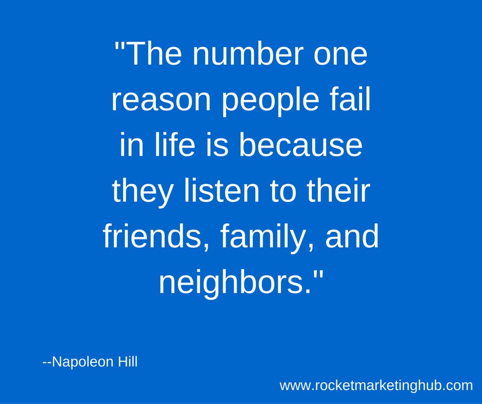 seodeskuk's tweet photo. "The number one reason people fail in life is because they listen to their friends, family, and neighbors." --Napoleon Hill https://t.co/vFizM9T9pI