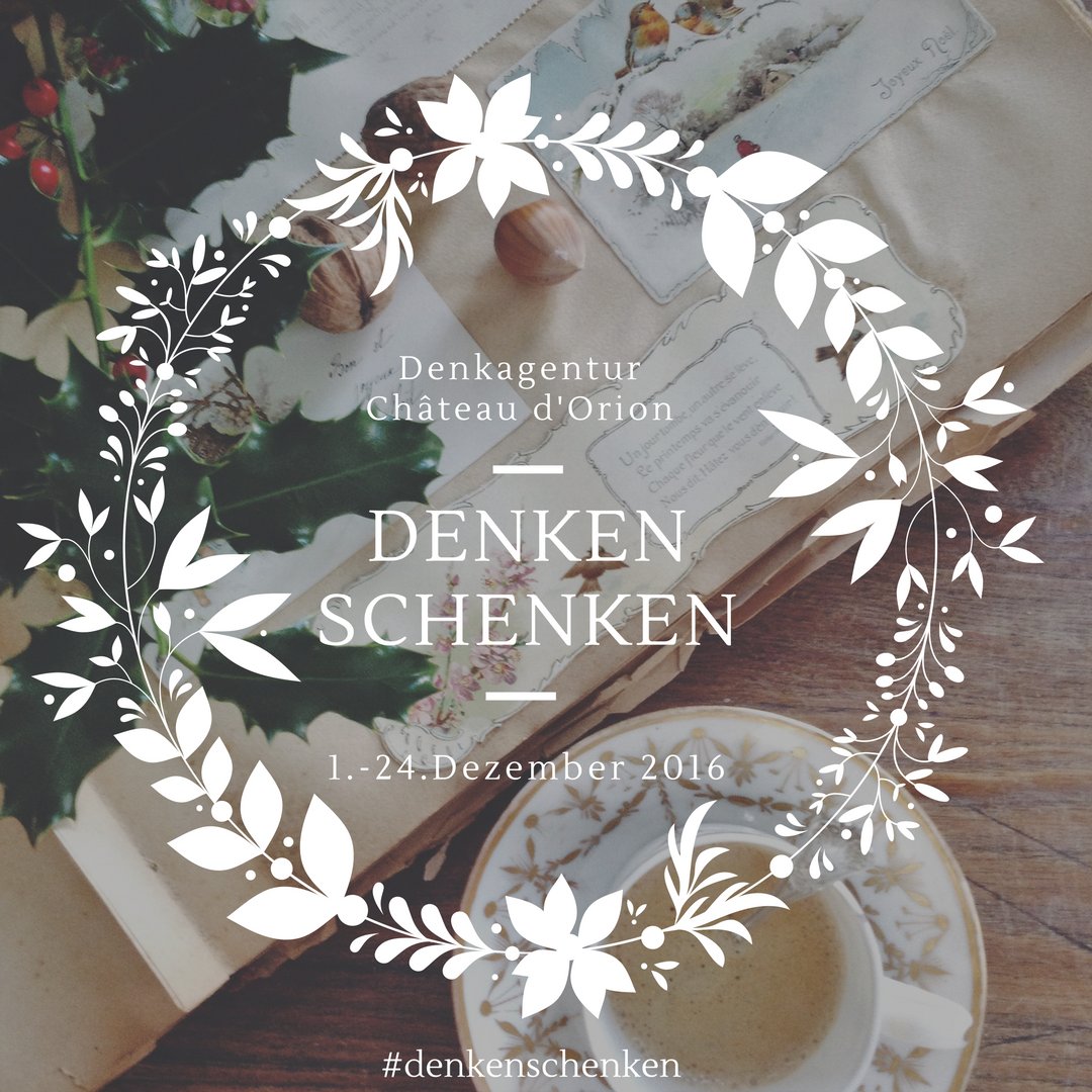 Zeit für Geist und Genuss in Château d'Orion. Mehr über die Aktion #denkenschenken gibt es am 1.12.2016. <a href="/ralfw/">Ralf Westphal</a> <a href="/mkyschnitzel/">mkyschnitzel@techhub.social</a> @aus_holst