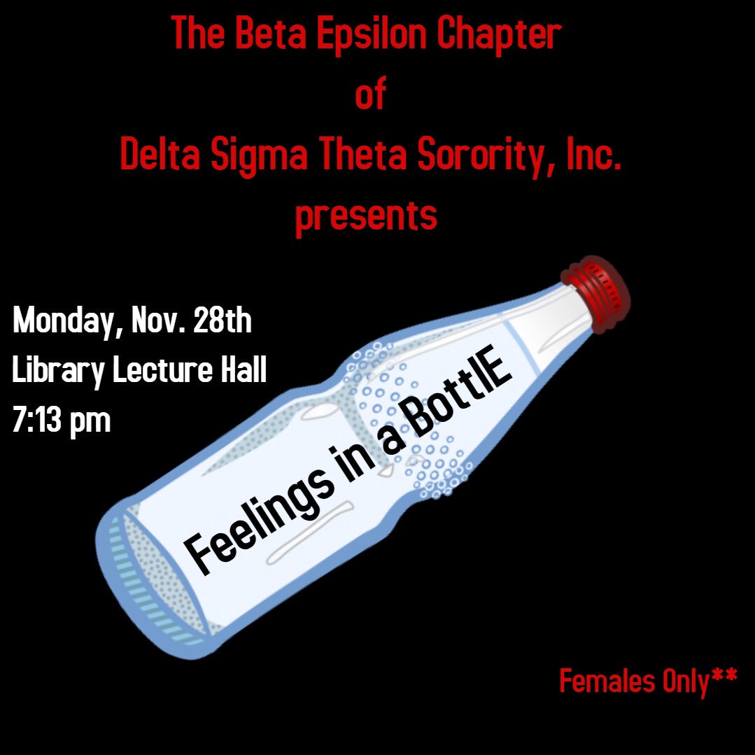 Feeling all bottled up? Come release some of your feelings that you've been holding in. Tomorrow at 7:13 Wall Auditorium