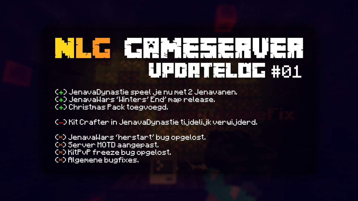 NLGServer's tweet photo. Wat is er de afgelopen maand gebeurd op de #NLGameServer? We houden jullie op de hoogte! https://t.co/QI60wkR2bc