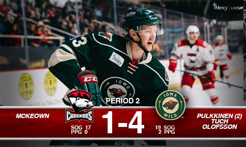 IAWild's tweet photo. #IAWild maintains a three-point lead as #IAvsCHA heads into its final 20 minutes 🌲🏒 https://t.co/wlT3yspAjq