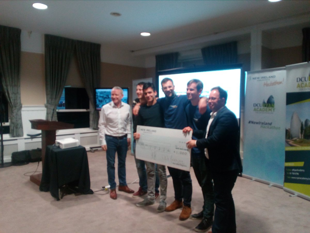 RyanAcademy's tweet photo. And the JOINT winners of the #NewIrelandHackathon are @EuphoriaHack and @Instavest2016 https://t.co/KwEeUn3SjT