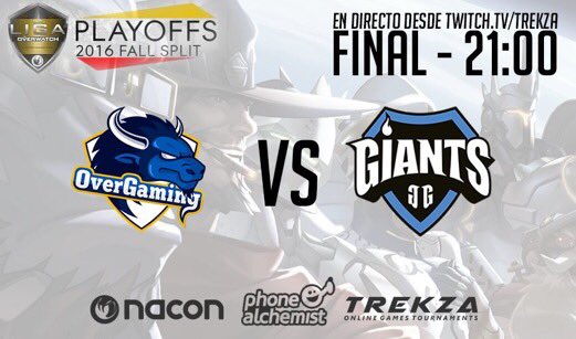 TrekzaES's tweet photo. FINAL PLAYOFFS #LigaOW

👊🏽@Over_Gaming vs @GiantsGaming👊🏽

🔴YA EN DIRECTO CON LA PREVIA
📽https://t.co/YMfKxvFXDQ https://t.co/hjMWyqZcod