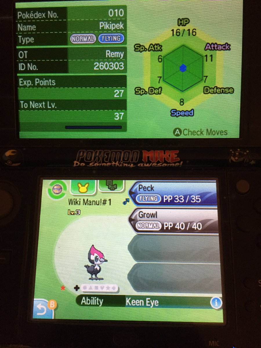 pokemonmike4's tweet photo. My first #shinypokemon of the new game!!!! #PokemonSunMoon https://t.co/PDb6lIYocn