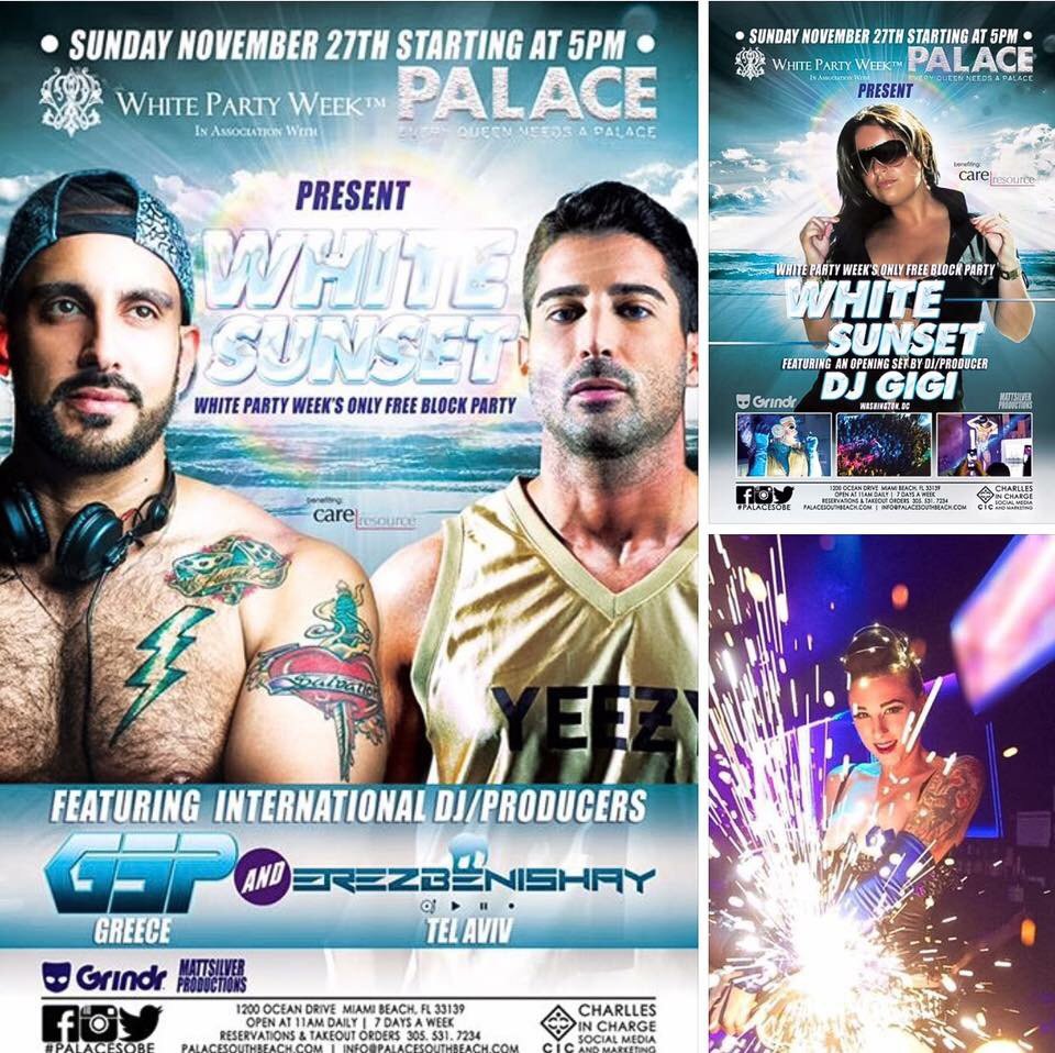 ThePalaceSoBe's tweet photo. #WhiteParty2016 #November 27th #BlockParty #Free #NoCover @djgsp &amp; #ErezBenishay 5pm #lgbt #Miami #PalaceSobe #WhitePartyWeek https://t.co/mfUGcxVTym