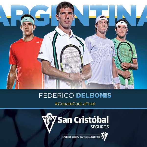 VSportsTM's tweet photo. Delbonis la rompió toda vs Karlovic 63 64 62. CAMPEÓN! #CopaDavis
#CopateConLaFinal junto a #SanCristóbalSeguros #NosotrosTeCubrimos https://t.co/5uoXwgb6p7