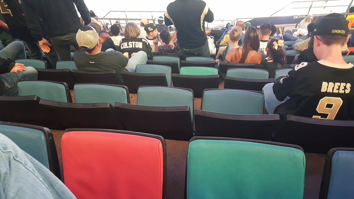 TBuch80's tweet photo. @EmptySeatsPics Rams fans fed up in Nola. https://t.co/7qjbA2VghS