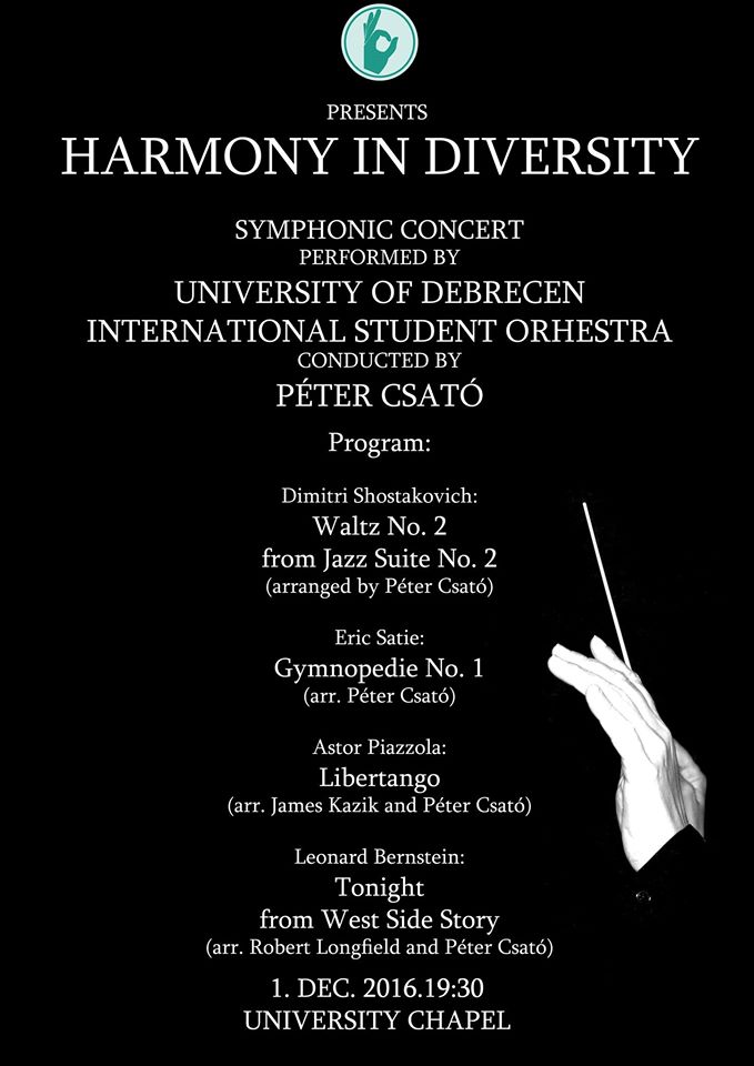 HARMONY IN DIVERSITY Symphonic Concert on Thursday
You are very welcome to join.
#Zerophobia #ChallengeExtremism #FightXenophobia #together