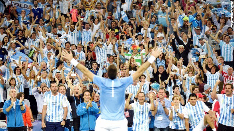 cnnsport's tweet photo. Argentina complete stunning #DavisCupFinal comeback to defeat Croatia 3-2 in Zagreb: https://t.co/4jg7DwqFi1 #CNNOpenCourt https://t.co/NTBPEMfVGQ