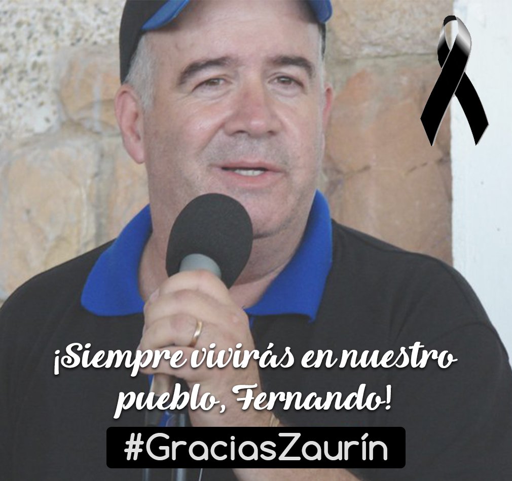 Unidos_Vida's tweet photo. Se nos ha ido al cielo un amigo a todos los tigrenses. Dios te tenga en su gloria, Fernando!! #GraciasZaurín #ElTigre https://t.co/4HdOz9l6bE