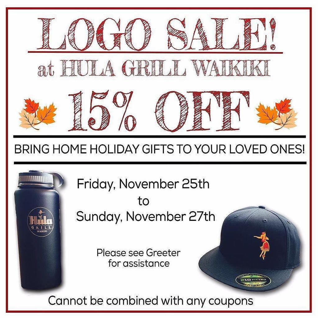 hulagrillwaiks's tweet photo. ENDS TODAY! Get 15% off logo items! #sale #logoitem #hulagirlwaikiki https://t.co/yMG5MZ8guk https://t.co/aHn9X66QQT