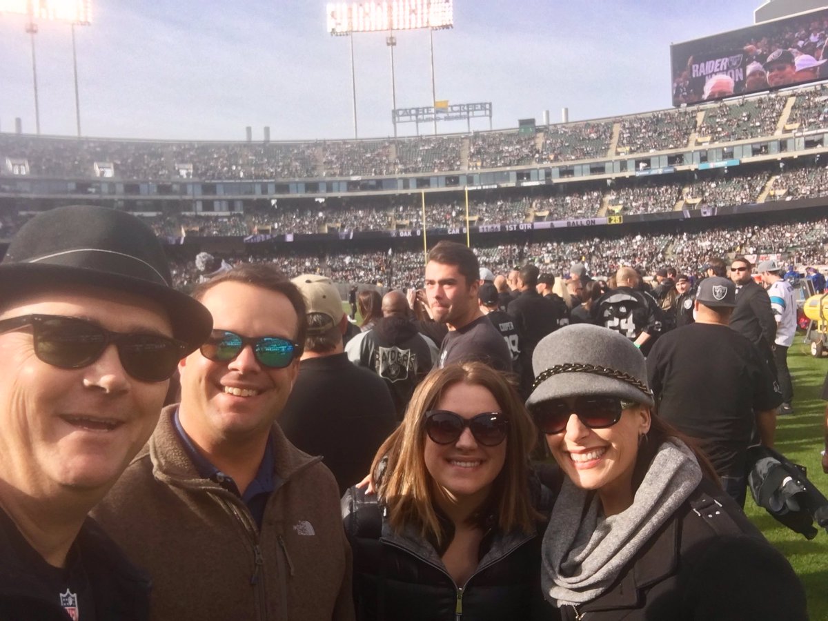 netfortris1's tweet photo. On the field with our Partner @IntelisysCorp @pryfogle with our customer @RAIDERS!! Go Raiders!! https://t.co/eIrqTzpLQ8