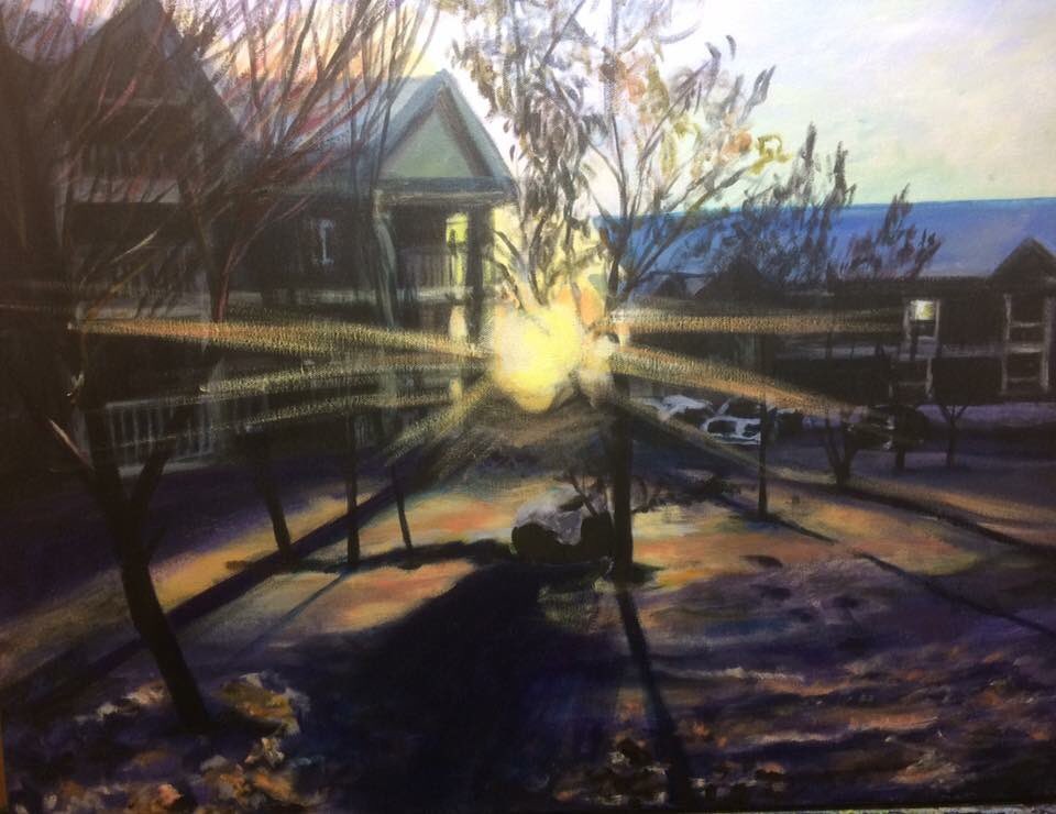 Sunset #FortMcMurray#landscapepainting