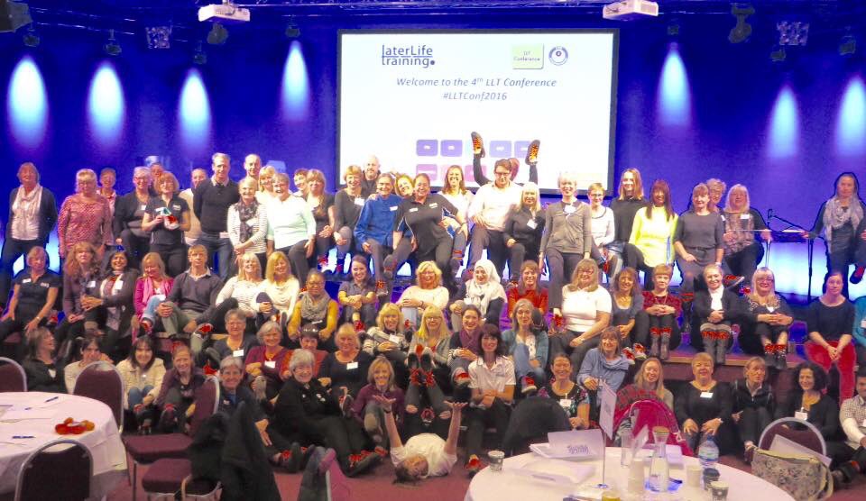 LaterLifeTrain's tweet photo. Spot the orange laces #lacedupforbones @OsteoporosisSoc nearly 100 exercise &amp; health profs showing support for campaign #LLTconf2016 https://t.co/AXdVEzqu0m