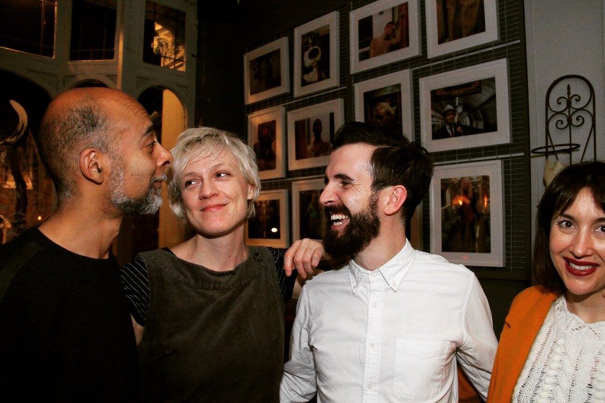 LDNtwentyfour7's tweet photo. Us at our #Central247 #photoexhibition closing party on Friday night. Thanks everyone who came along! #ldntwentyfour7 #nighttube @Photomonth https://t.co/tHNZ2XY3Py