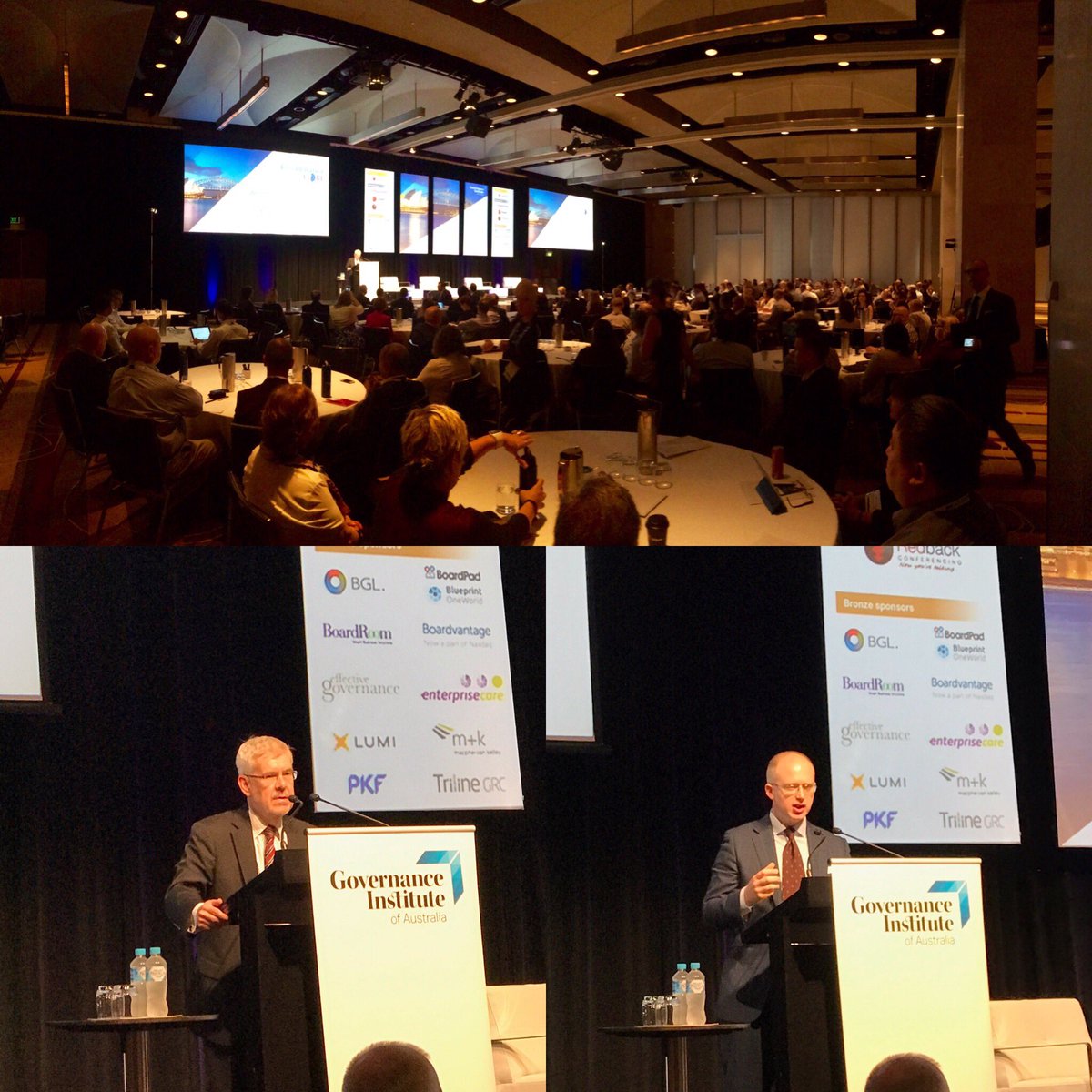 GovInstAus's tweet image. CEO Steven Burrell &amp;amp; President @SimonPordage officially open our 33rd National Conference #GovCore #corpgov
