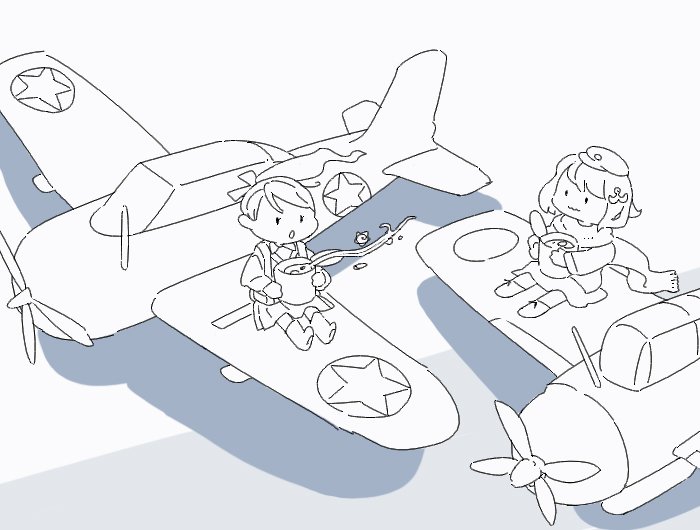 カップ麺を食べる天山の人とドーントレスの人 