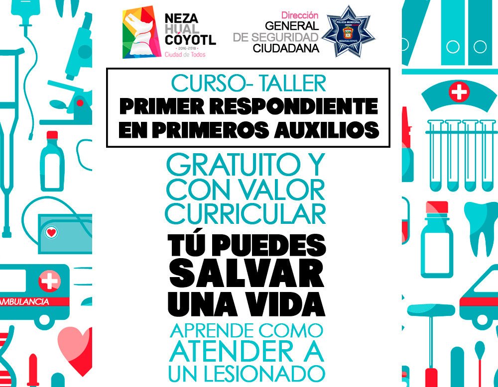HCB_Ecatepec's tweet photo. #CursoTaller en #Neza Gratuito
Primer Respondiente en Primeros Auxilios
Inicio 05 de diciembre, registro en oficinas de Rescate Municipal https://t.co/S0WZa55Krz