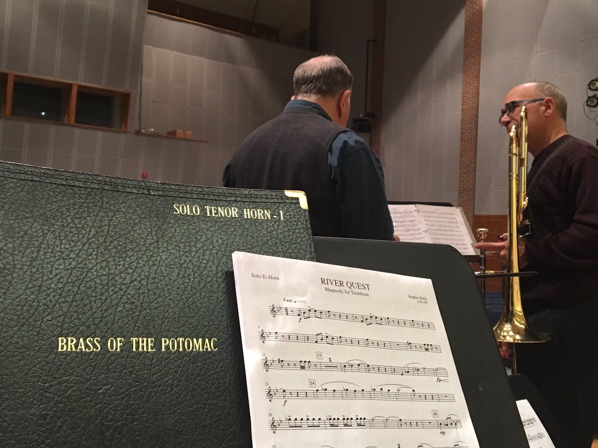 .<a href="/TheBOTP/">Brass Of The Potomac</a> rehearsing with Joe Alessi - River Quest (Stephen Bulla) with thanks to TUSAB for rehearsal space today!