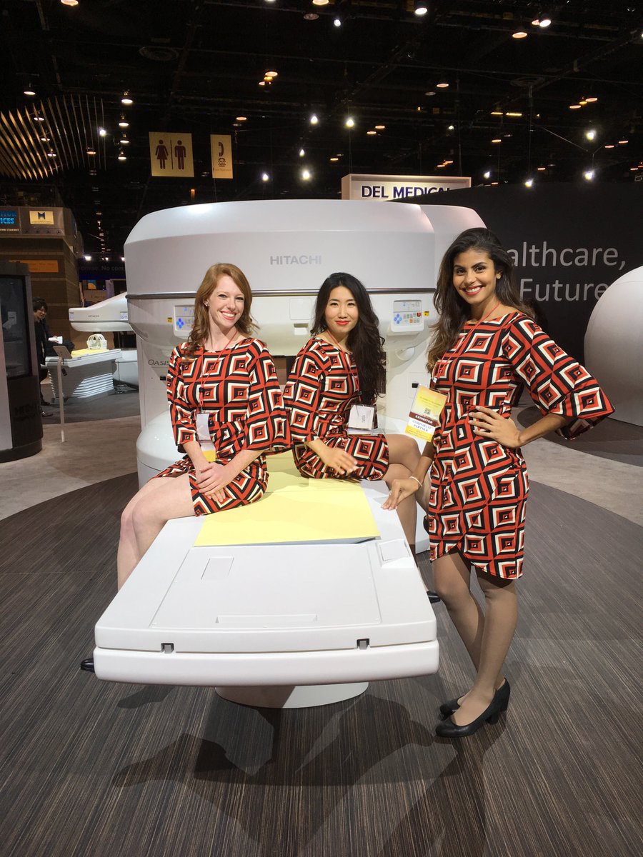 modeledumonde's tweet photo. Our booth #modeledumonde hostesses with the latest #HitachiHealthcare imaging solutions at #RSNA16. https://t.co/VjF4zrjZ2x