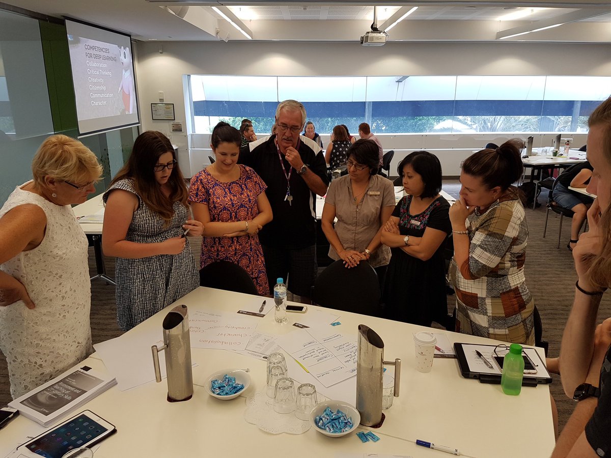 hamishcurry's tweet photo. Teachers exploring ways of ranking the 6 C's of #QLDNPDL according to how well they work now https://t.co/qHm6PWdcAL