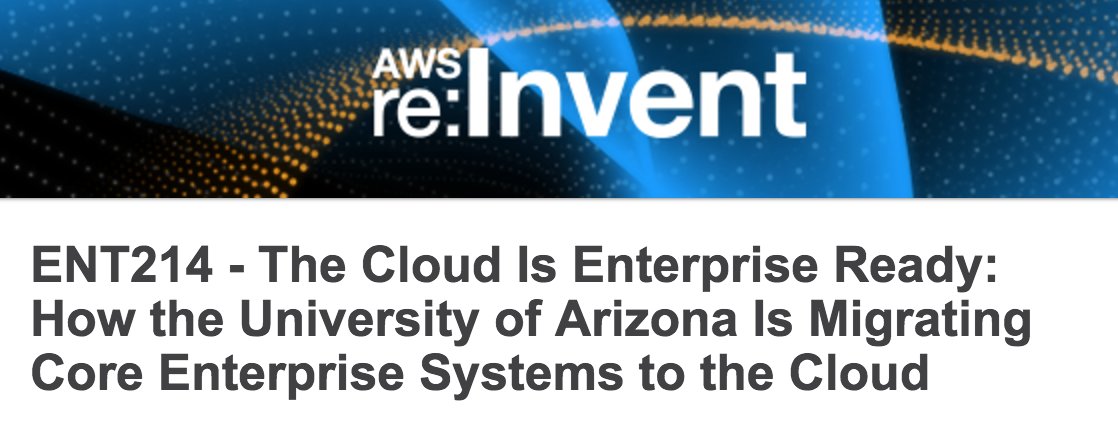 Want to learn how to create a roadmap to #cloudcomputing? Join @UofA at #reInvent to find out. amzn.to/2fU1uZh