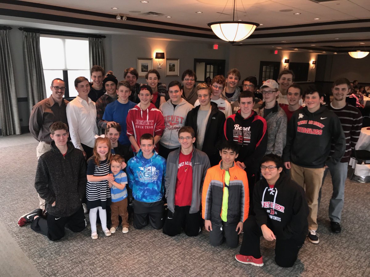BenetRedwings's tweet photo. The boys swim team kicked off the year with their pancake breakfast today!  #swimfast #pancakes https://t.co/mDFBDGGYLn