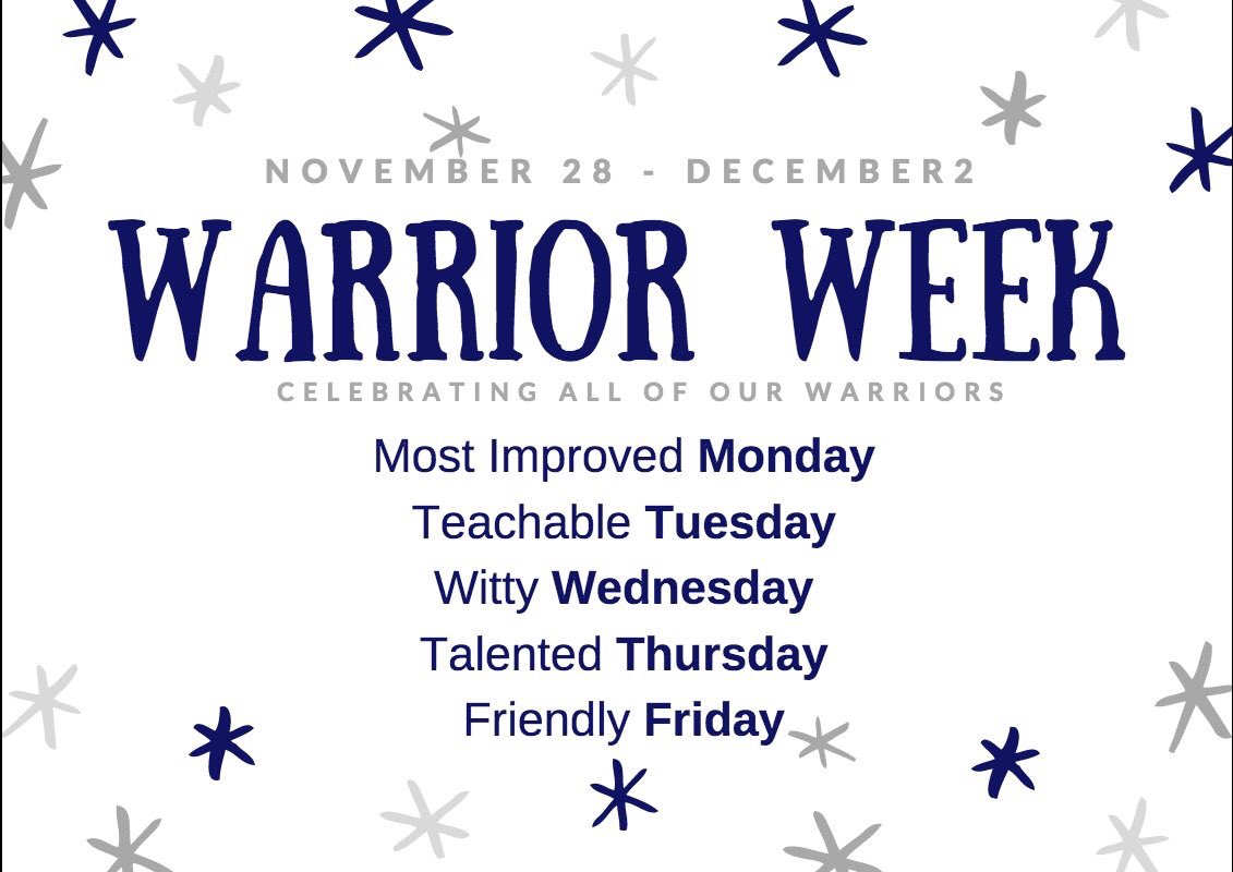 whitecounty_hs's tweet photo. This week is #WarriorWeek2016. Thrilled to be celebrating our students! https://t.co/h3H5Ux5UEc