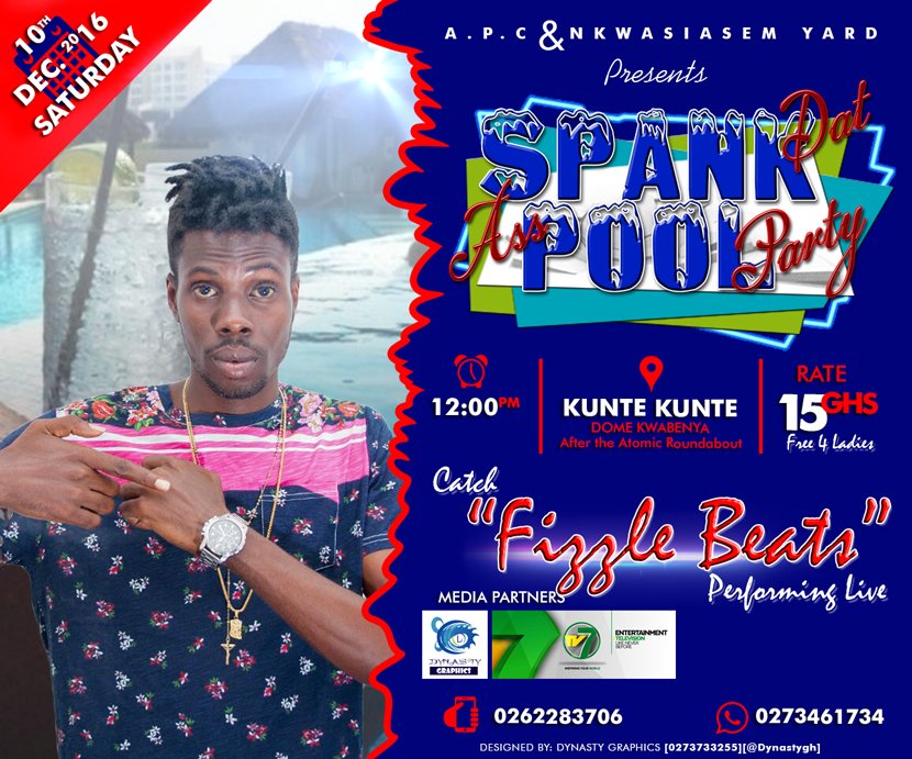 DynastyGh's tweet photo. #DynastyGraphics #DreamMakers #SpankDatAssPoolParty.. Dope flyers for the event.. Show up @Versace_dragon @live919fm https://t.co/M5sjMl8dLt