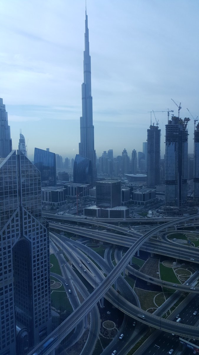 #bbccricket Working in Dubai, view from the hotel window of Burj Khalifa, world's tallest building. Patrick Hicks