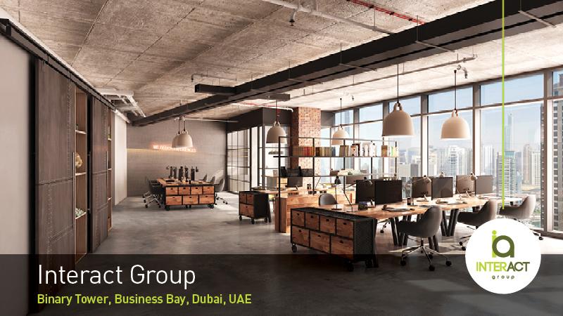 Interact_LLC's tweet photo. We proudly present to you our design for our new office located in Business bay! #InteriorDesignUAE #DesignandFitOut #WeDesignExperiences https://t.co/4J07pkyQfk