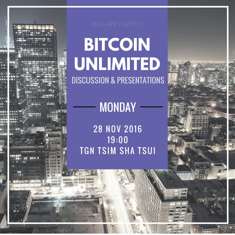 TGNglobal's tweet photo. Got something to say about #Bitcoin? Meet with #BitcoinUnlimited tonight, who's now dominating the news cycle. RSVP: https://t.co/oXU55HVl2Q https://t.co/s6lIWrZ76I