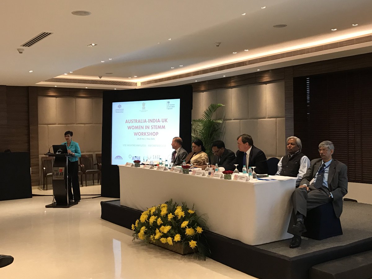ScienceGovAu's tweet photo. Aus High Commissioner to India @AusHCIndia welcomes participants to Aus-India-UK #WomeninSTEM workshop #WIS2016 https://t.co/jdxuvfJjAF