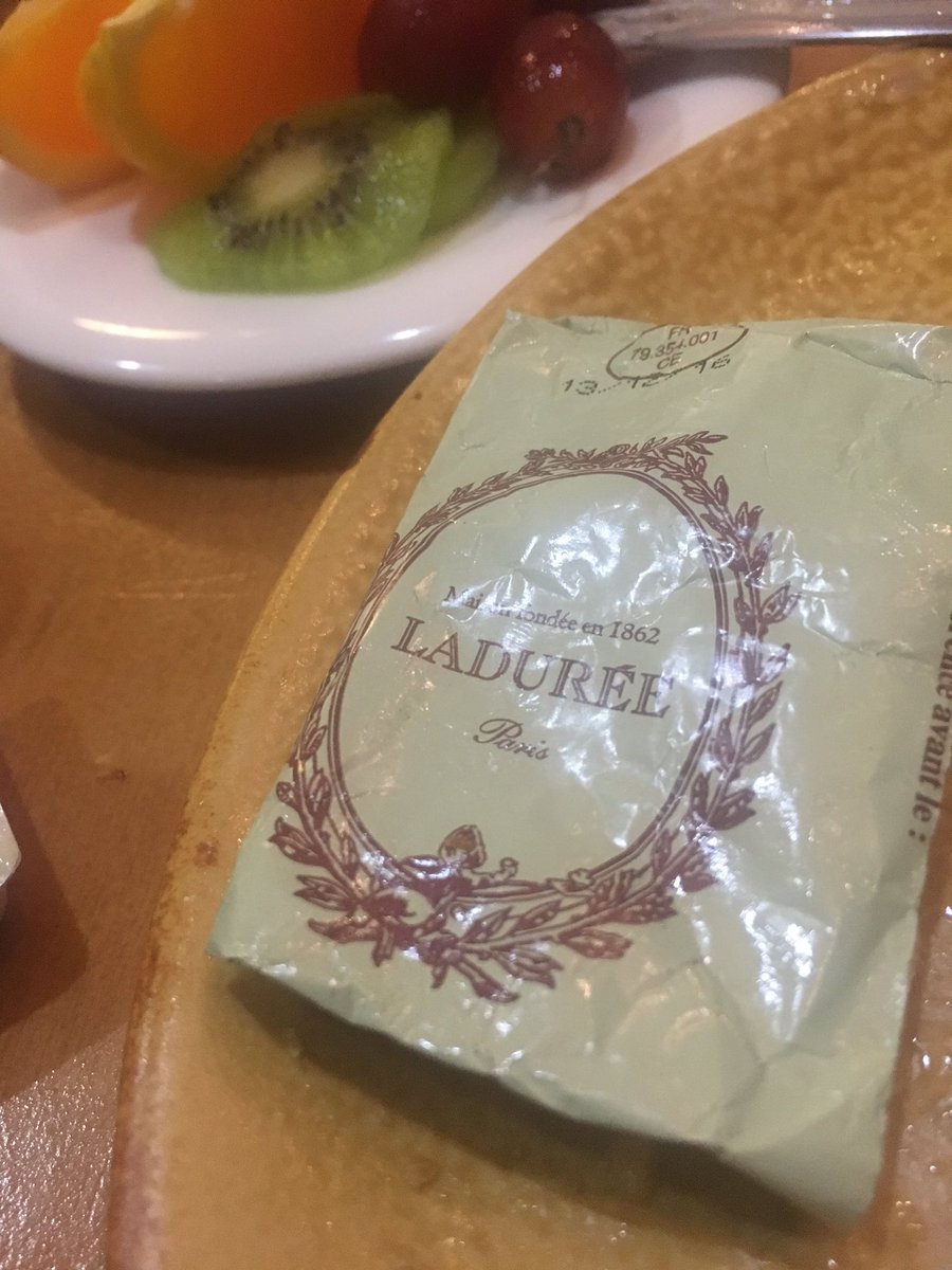 Got this butter straight from Laduree Paris so today I ate it croissants, where else but in Cafe France :)