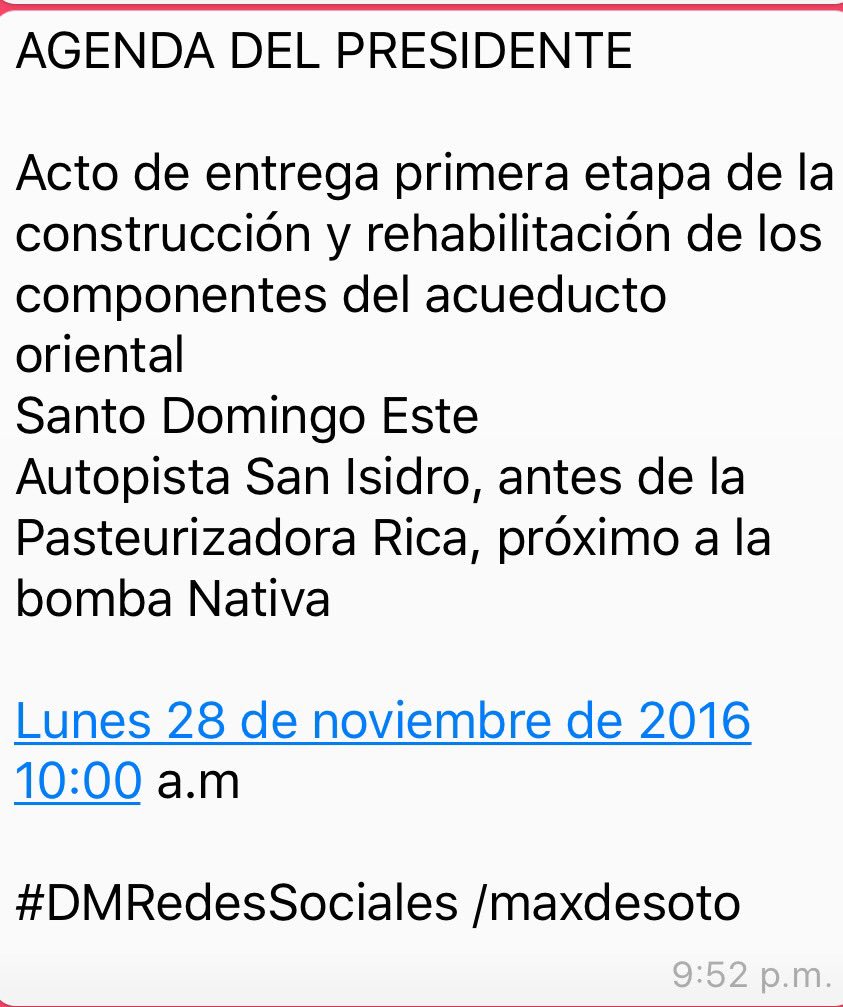 DMRedes_Oficial's tweet photo. #DMRedesSociales Agenda del Presidente @DaniloMedina 
👇🏻👇🏻👇🏻👇🏻👇🏻👇🏻👇🏻👇🏻👇🏻👇🏻👇🏻👇🏻 https://t.co/xoPxbAREn5