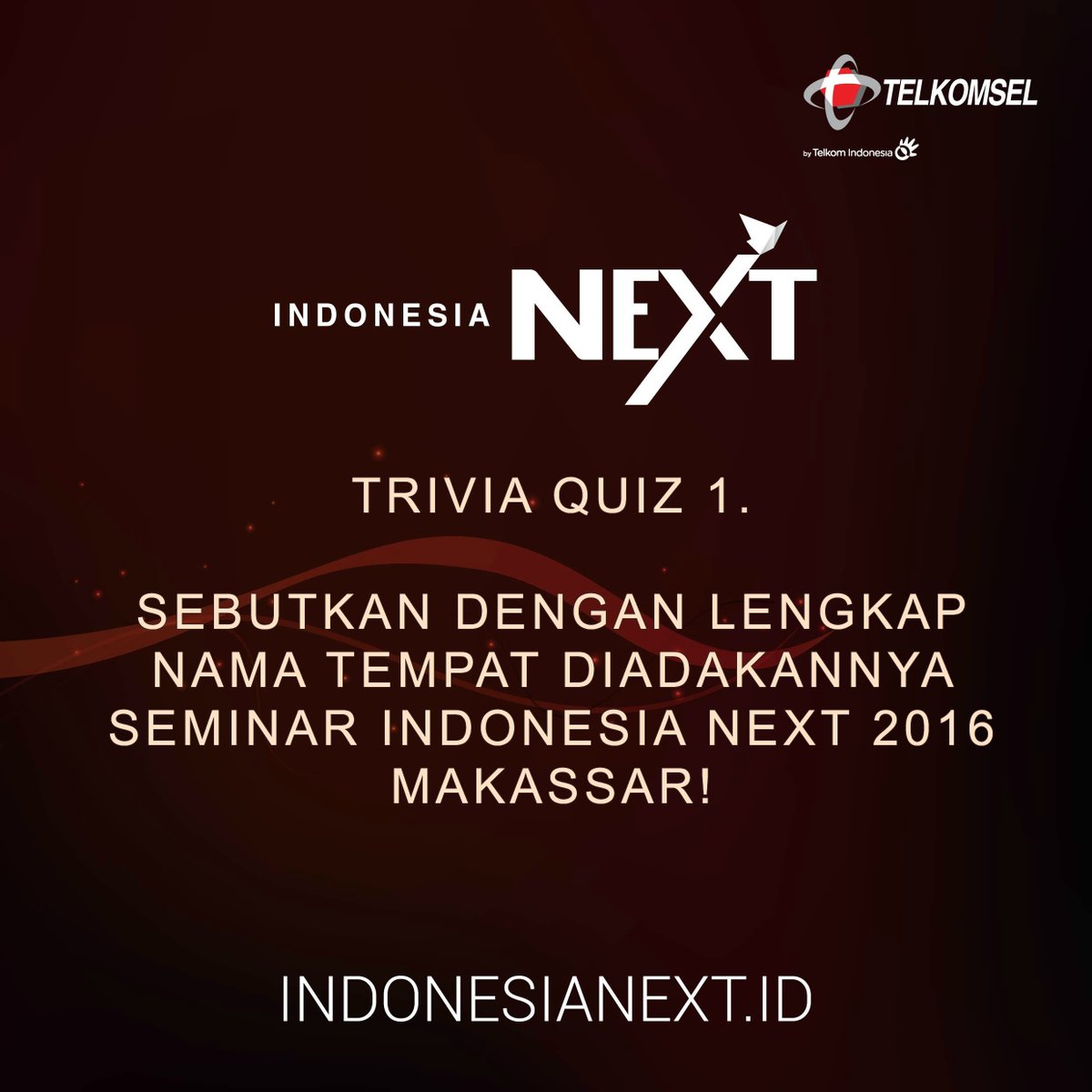 indonesia_next's tweet photo. Q1. RT &amp; jawab dgn hashtag #IndonesiaNEXT2016 #BikinKerenIndonesia https://t.co/Lw0VdV6hfF