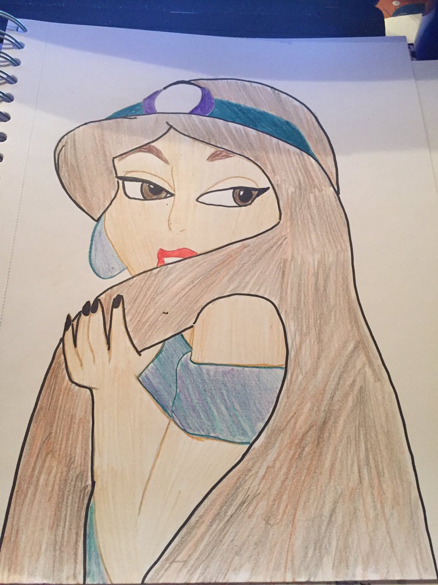 TheeOriginal4's tweet photo. I was bored and drew us as Disney Princesses -Sam https://t.co/qbyXPmxImf