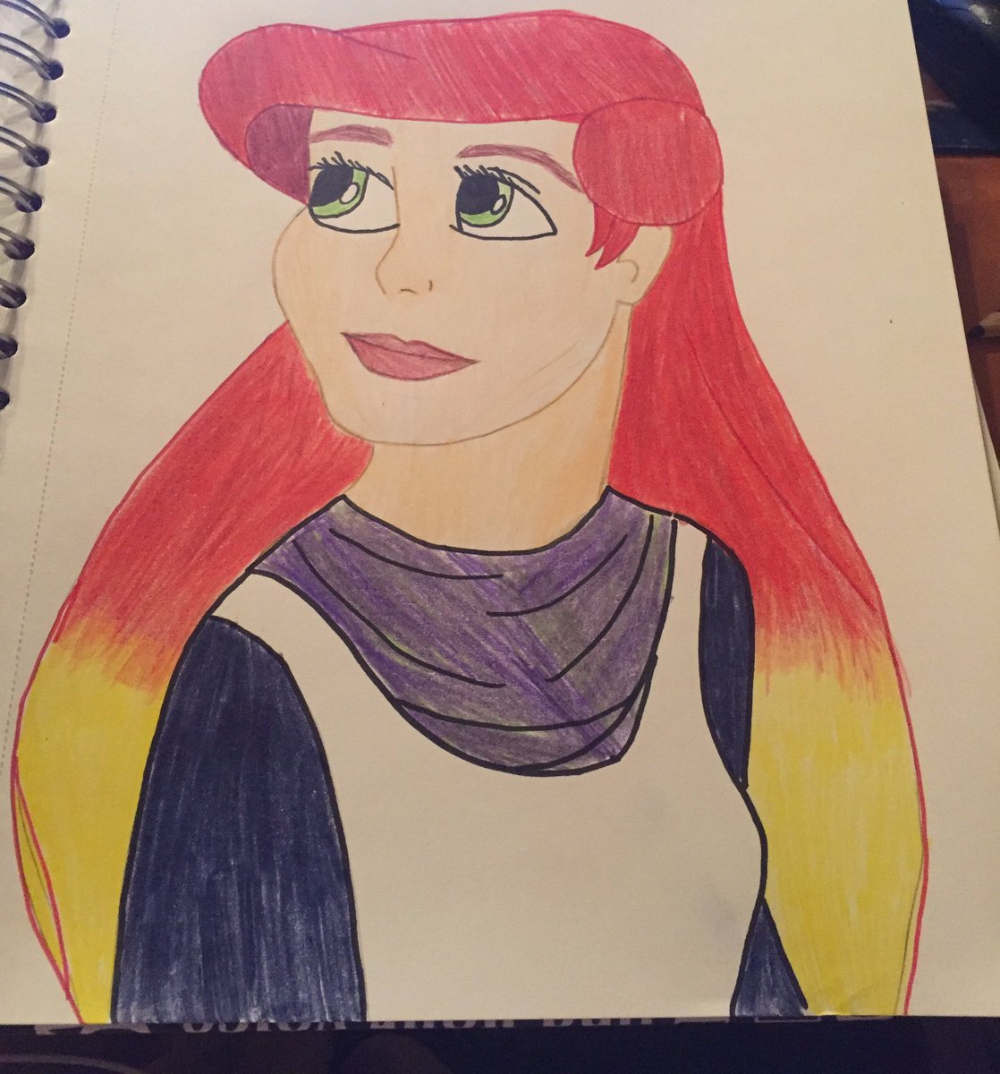 TheeOriginal4's tweet photo. I was bored and drew us as Disney Princesses -Sam https://t.co/qbyXPmxImf