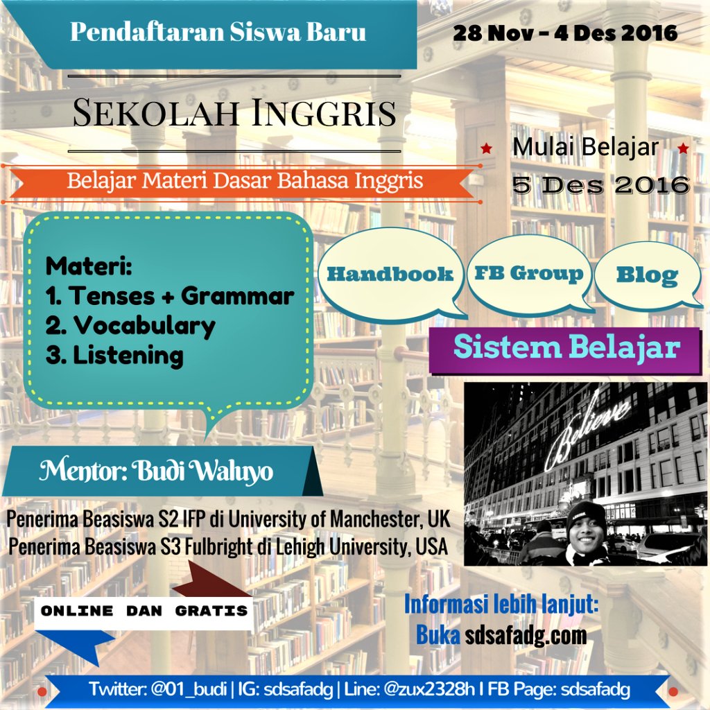 Pendaftaran Sekolah Inggris Periode 3 sdsafadg.com/2016/11/28/pen…