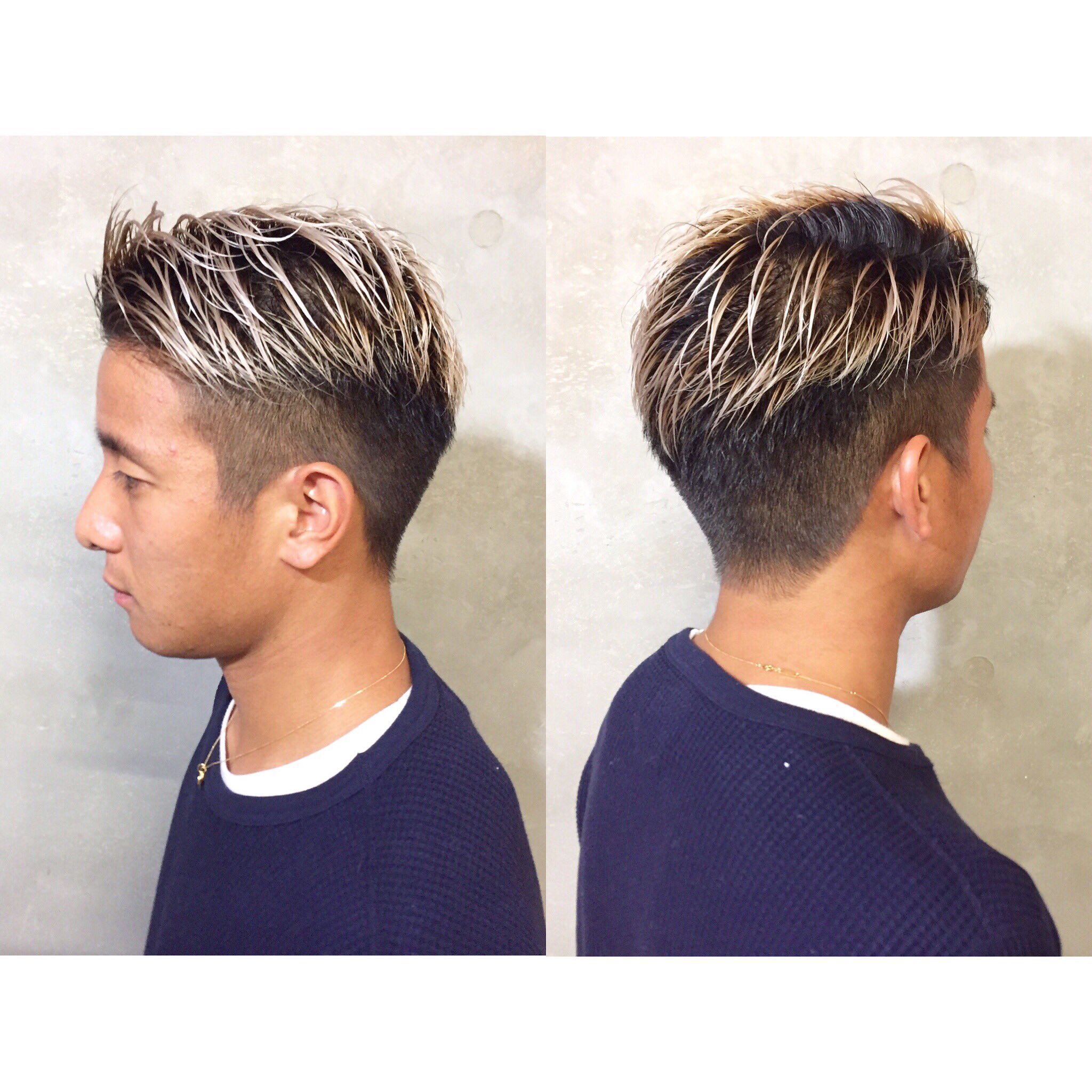 Twitter 上的 Hugbymerry Kussmerry セレッソ大阪 の 松田陸 選手が来てくれました Cut は6mm 9mmの刈り上げstyle カラー はブリーチを4回して Oneokrock のtaka風に ありがとうございございました 12 4のj1昇格トーナメント決勝戦 頑張って